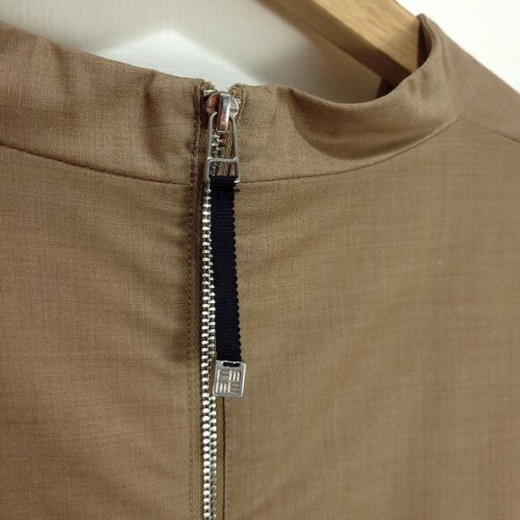 Sandra Angelozzi Taupe Dress with Black Lace Waist - Picture 6 of 13